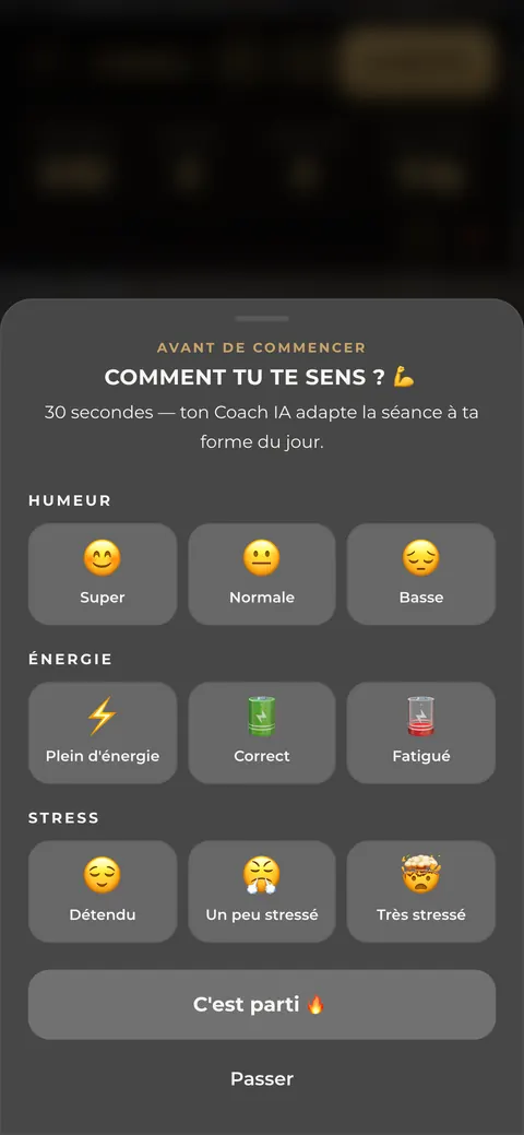 Séance en cours
